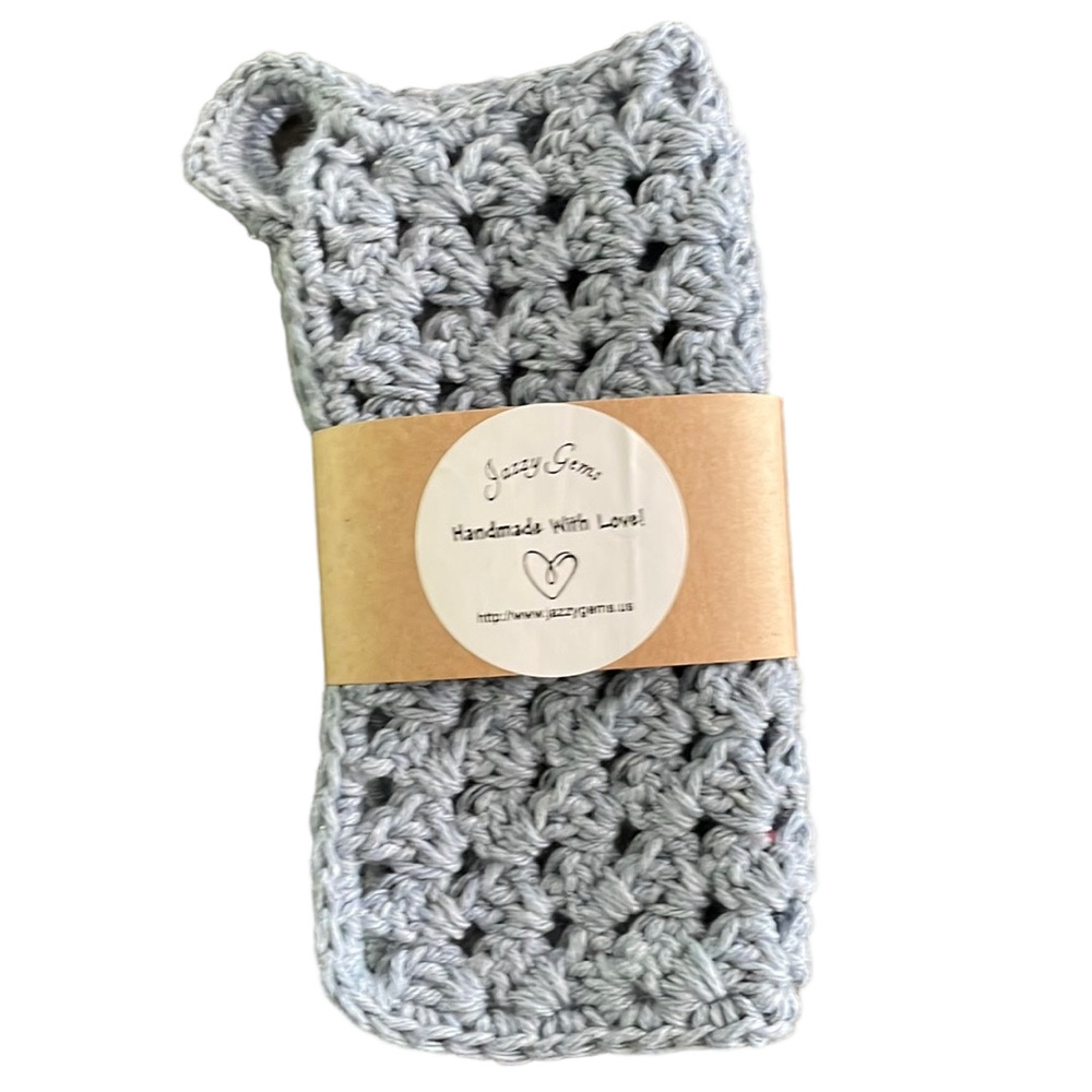 2 Hand Crafted Crochet Washcloths Crochet Dishcloths 100% Cotton - Granny Square - Picture 2 of 5